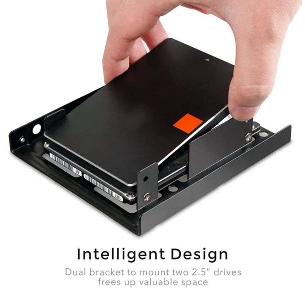 Double Layer SSD Metal Frame 2.5 To 3.5 Internal Mounting Computer SSD Hard Drive Dual Desktop Converter Adapter Bracket hard disk mounting bracket