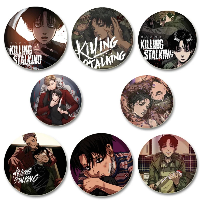 

Killing Stalking BL Anime Badge Cartoon Yoonbum/Sangwoo Art Brooches Backpack Decor Accessories Enamel Pins Student Stationery