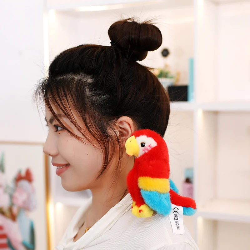 Cute Plush Parrot Toy with Magnet