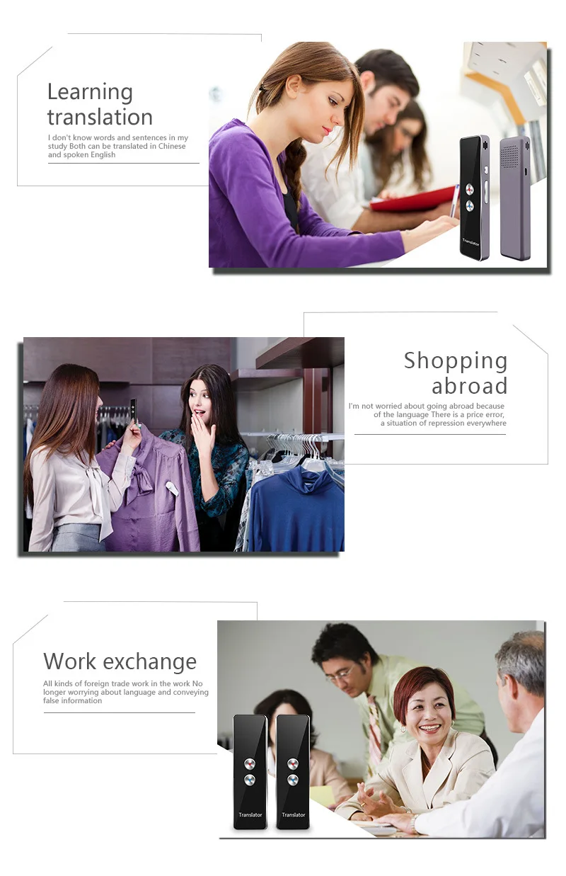 T8 translation stick Overseas travel Real-time intelligent voice image Multilanguage offline translation