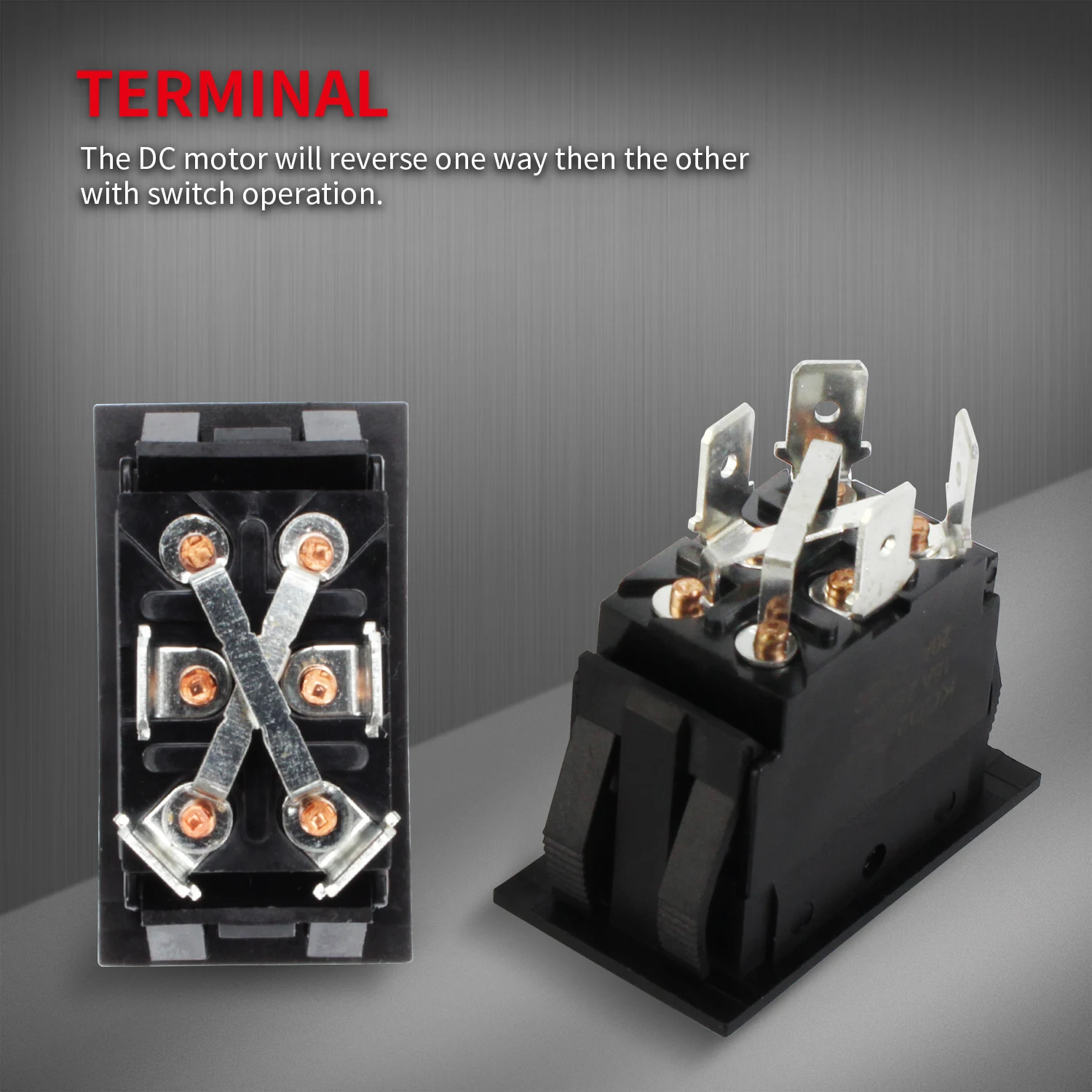 Jack Rocker Application Trailer Jack Wheel RV Jack Switch 12V DC Reverse Polarity Rocker Toggle ...