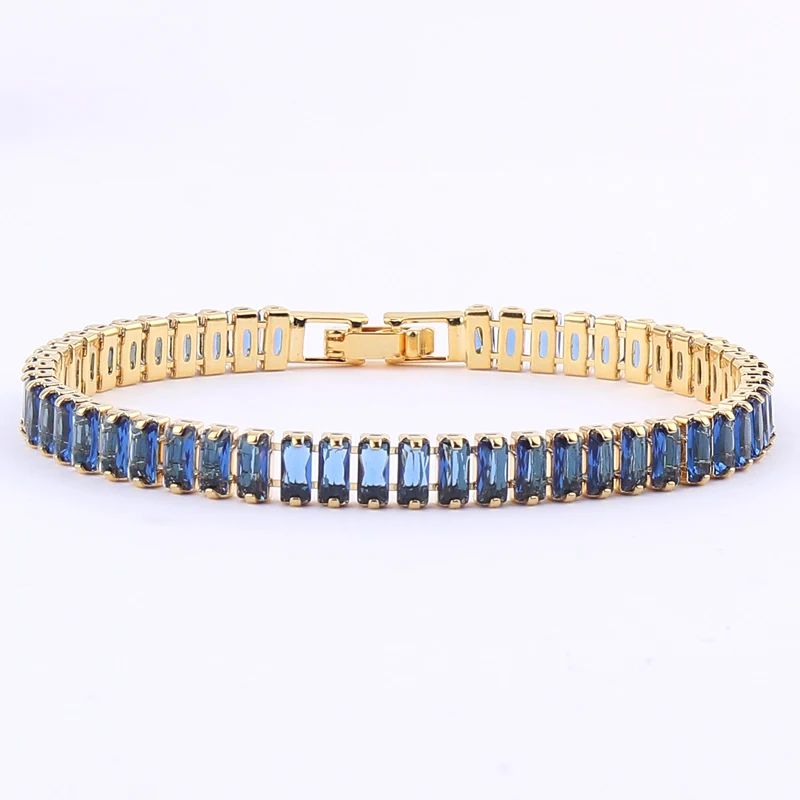 18K Gold Plated Cubic Zircon Adjustable Colorful Bracelets For
