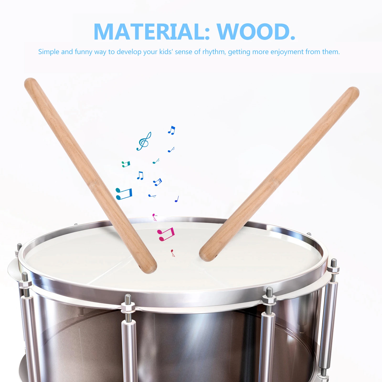 Drum Master Stick Beginners DrumSticks Pro Percussion Instrument Supply Wooden Rhythm American Hickory Drumstick Drum Accessory