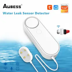 Aubess – alarme de niveau d'eau Tuya, détecteur de fuite d'eau, capteur de détection, alerte de débordement, sécurité 