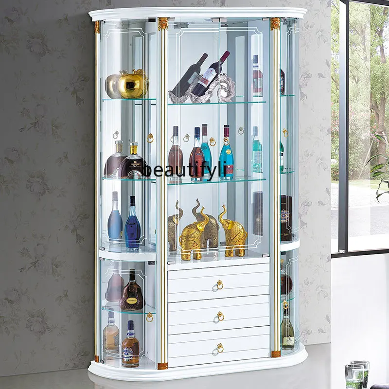 European-Style Glass Wine Cabinet 2
