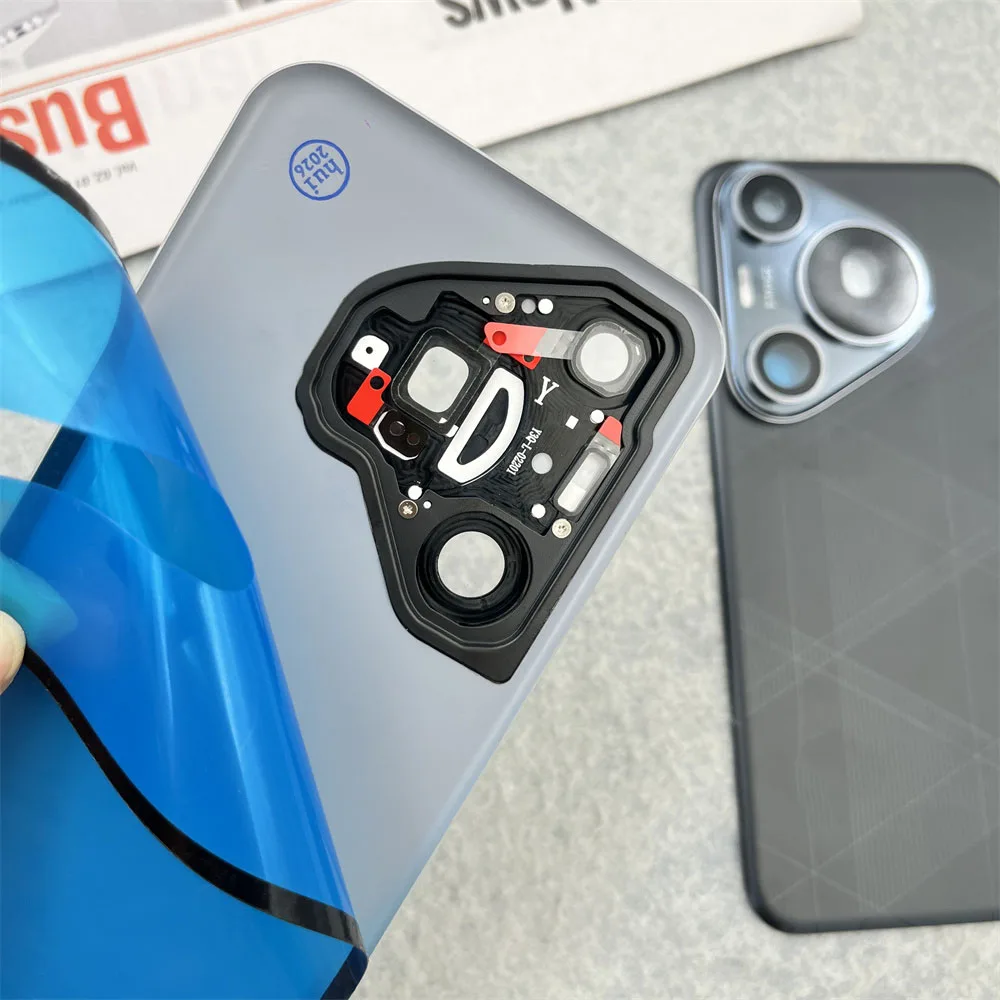 화웨이 푸라 70 프로 플러스 배터리 커버 후면 도어 하우징 케이스 (P70pro+ HBN-AL10) 카메라 렌즈 프레임 포함