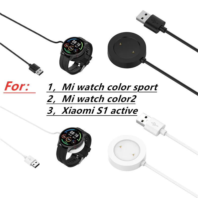 Cavo Di Ricarica Usb Da 1M Per Xiaomi Mi Watch Color Sport/Color 2/Xiaomi S1 Active Sport Smart Watch Dock Charger Cavo Adattatore
