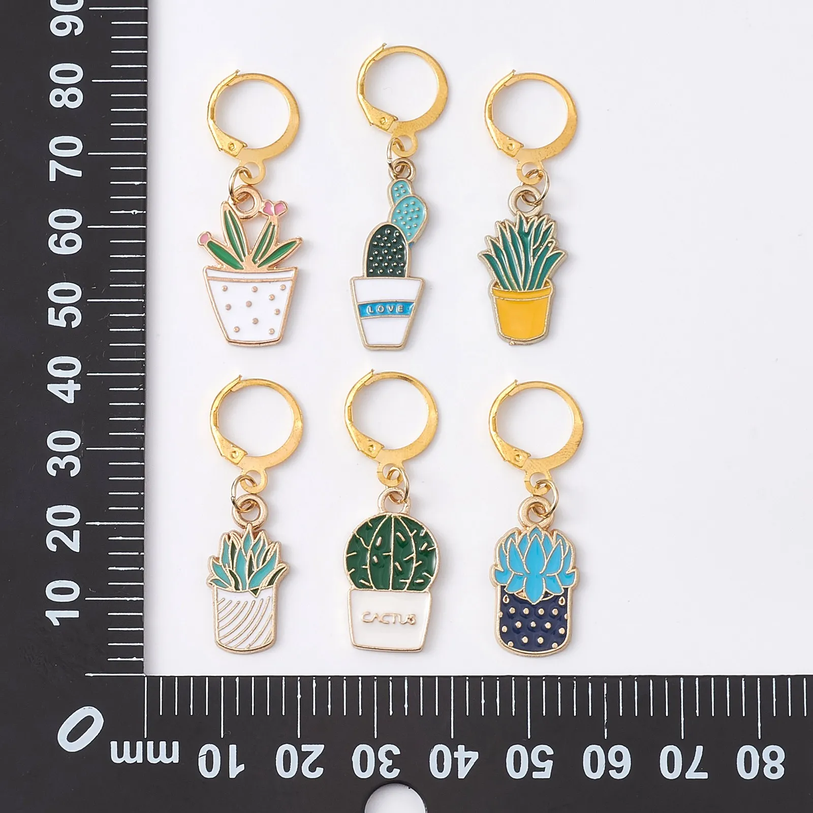 Mini Cactus Keychain Terrarium Keychain Apple Cactus Live