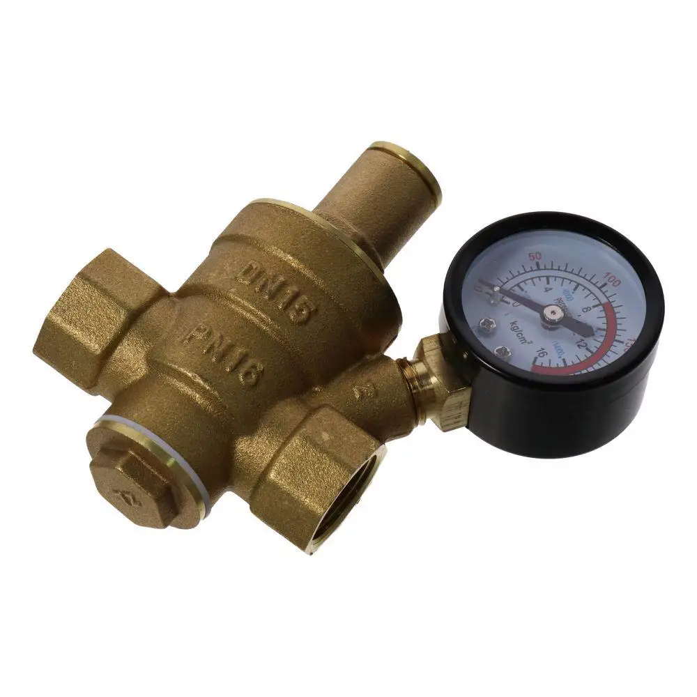 

Регулятор давления воды 1/2 дюйма DN15 3/4 дюйма Npt Регулируемый редукционный клапан G1/2, резьба, латунный редукционный клапан давления воды
