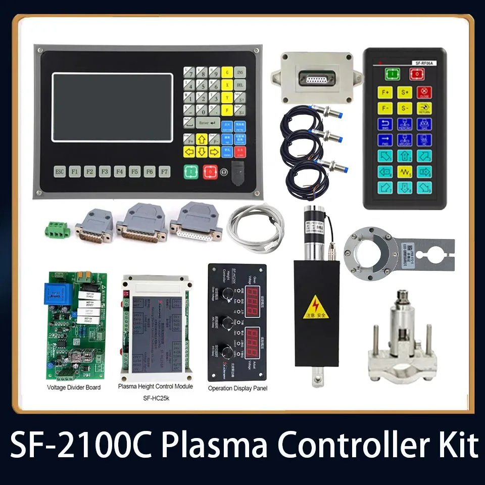 

SF-2100C 2-axis plasma CNC machine tool controller new kit SF-2100C+SF-HC25K+JYKB-100-DC24V-T3+SF-RF06A+fixture
