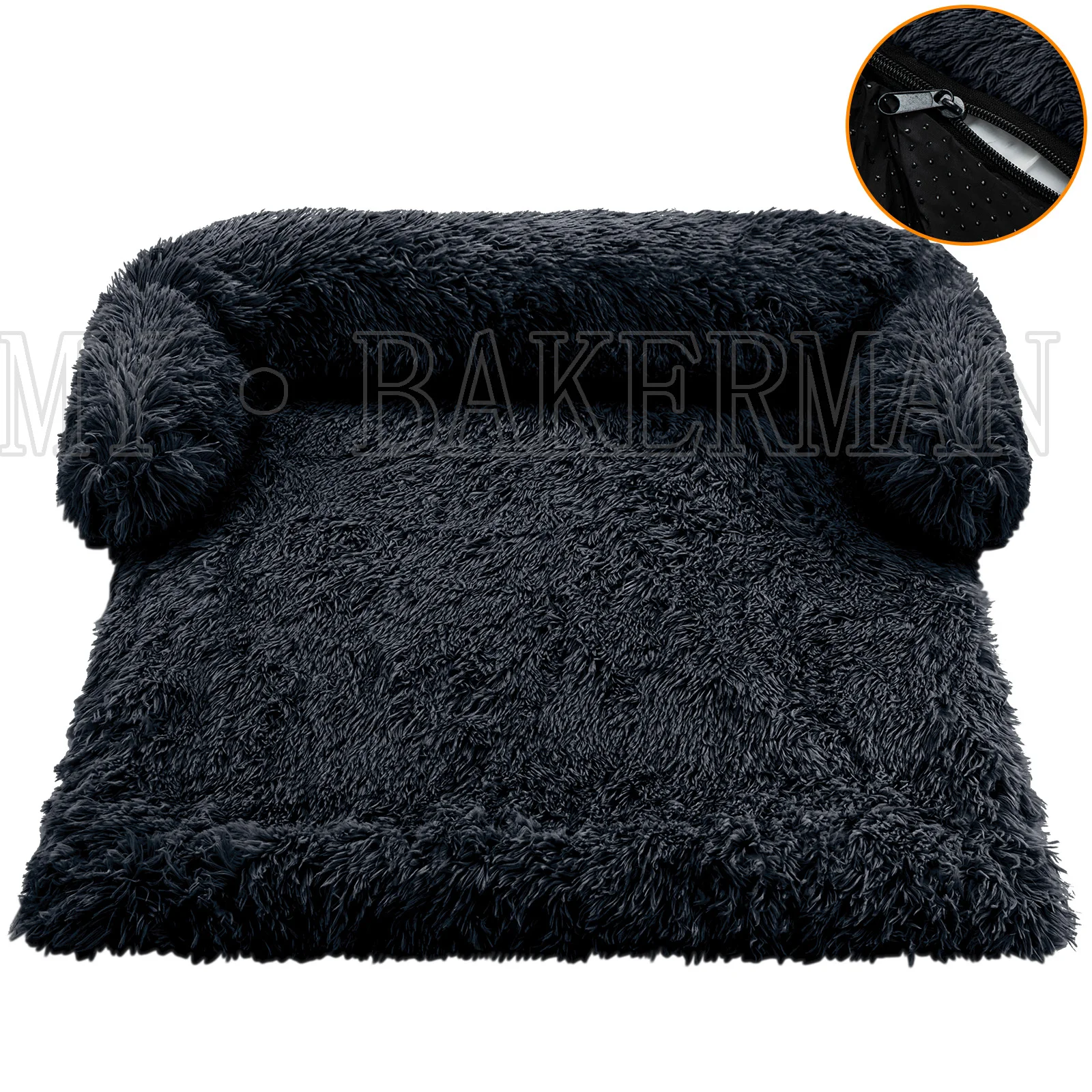 Middelgroot Hondenbed, Zacht Hondenbed Voor Op De Bank, Hondenbed Met Waterdichte Afneembare Hoes, Hondenbedmatras Met Antislipbodem,Grijs,M