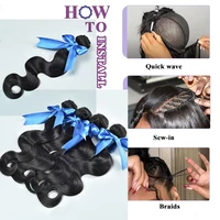 Paquets de cheveux humains de vague de corps affaire 32 40 pouces 100% cheveux naturels brésiliens non transformés vague de corps 3/4 paquets Extensions de tissage de cheveux 4