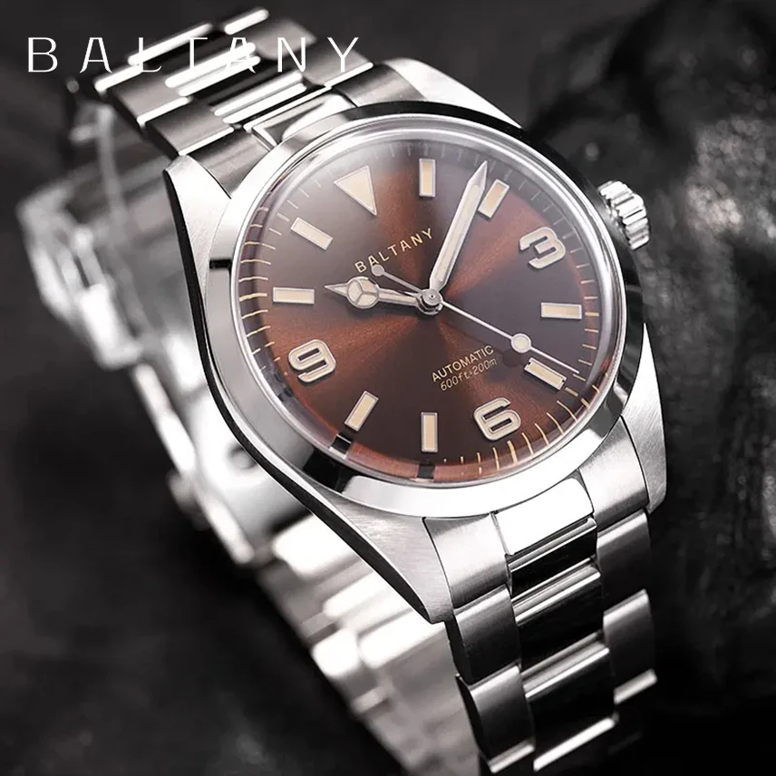 

Baltany Explorer pays tribute to men's mechanical watch, top grade sapphire stainless steel 200M waterproof and luminous watch f