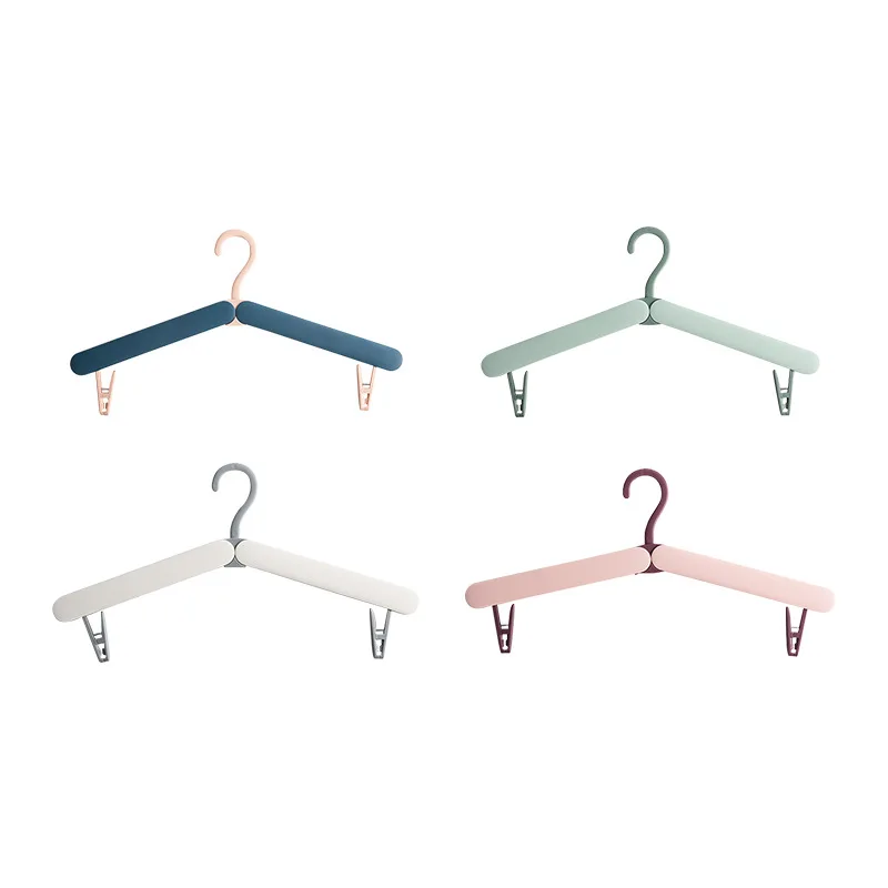 1pc Travel Folding Hanger Portable Hanger Travel Multifunctional Hanger Nordic Style Mini Storage Eco-friendly Hanger 5