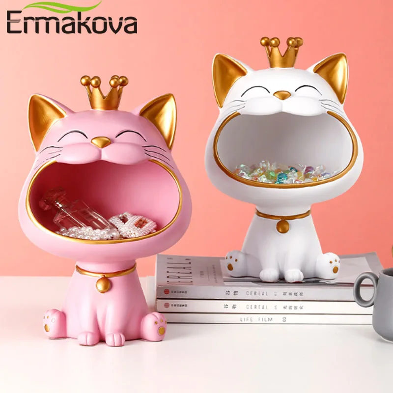 Lucky Cat Statue Miniature Figurine Table Decoration