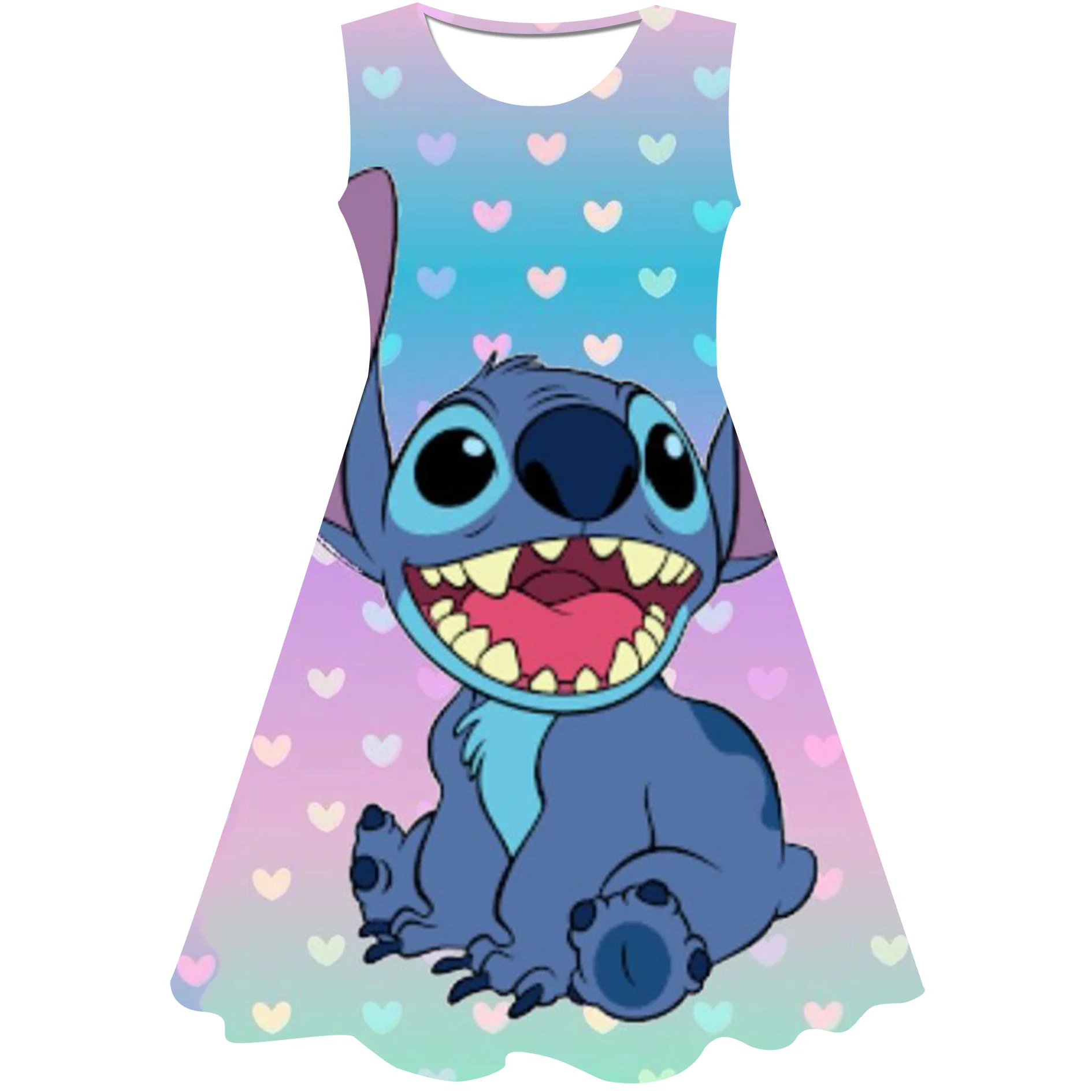 Disney Stitch Dress Fancy Kids Dresses for Girls Birthday Easter Cosplay Dress Up Kid Costume Girls Clothing Kids 2-10 year old