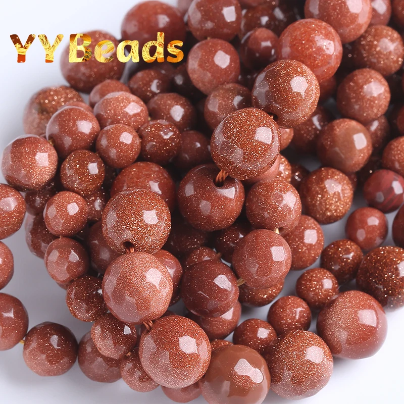 

Natural Gold Sand Stone Beads Faceted Sandstone Loose Spacer Beads For Jewelry Making DIY Bracelet Accessories 4 6 8 10 12mm 15"