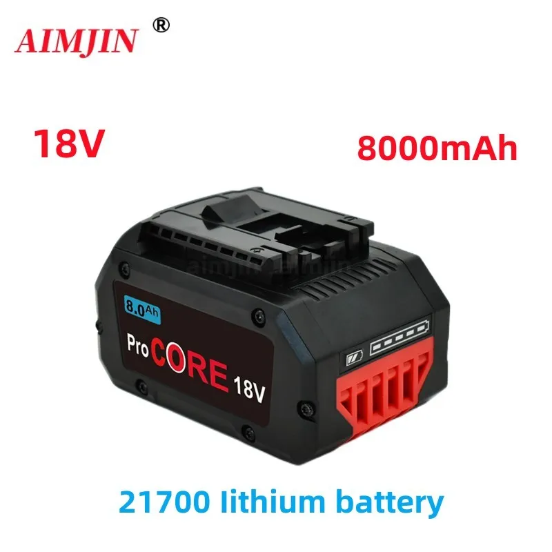 

For Bosch 18V8000MAH Professional System Cordless Tool BAT609 BAT618 GBA18V8 21700 Battery 18V 8.0Ah ProCORE Replacement Battery