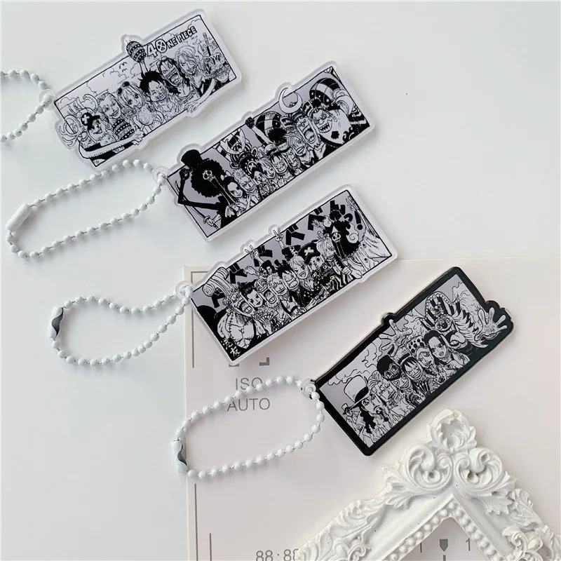 Anime ONE PIECE character Monkey D Luffy Trafalgar D Water Law acrylic keychain Chain bag ornaments Two dimensional peripheral
