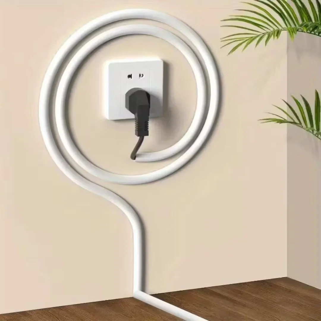 1pc 3/2/1m Boden Kabel Abdeckung Selbst-klebe Flexible Elektrische Leitung Kabel Protektoren kabel Ärmeln Hause Verdrahtung Zubehör – Detail 5