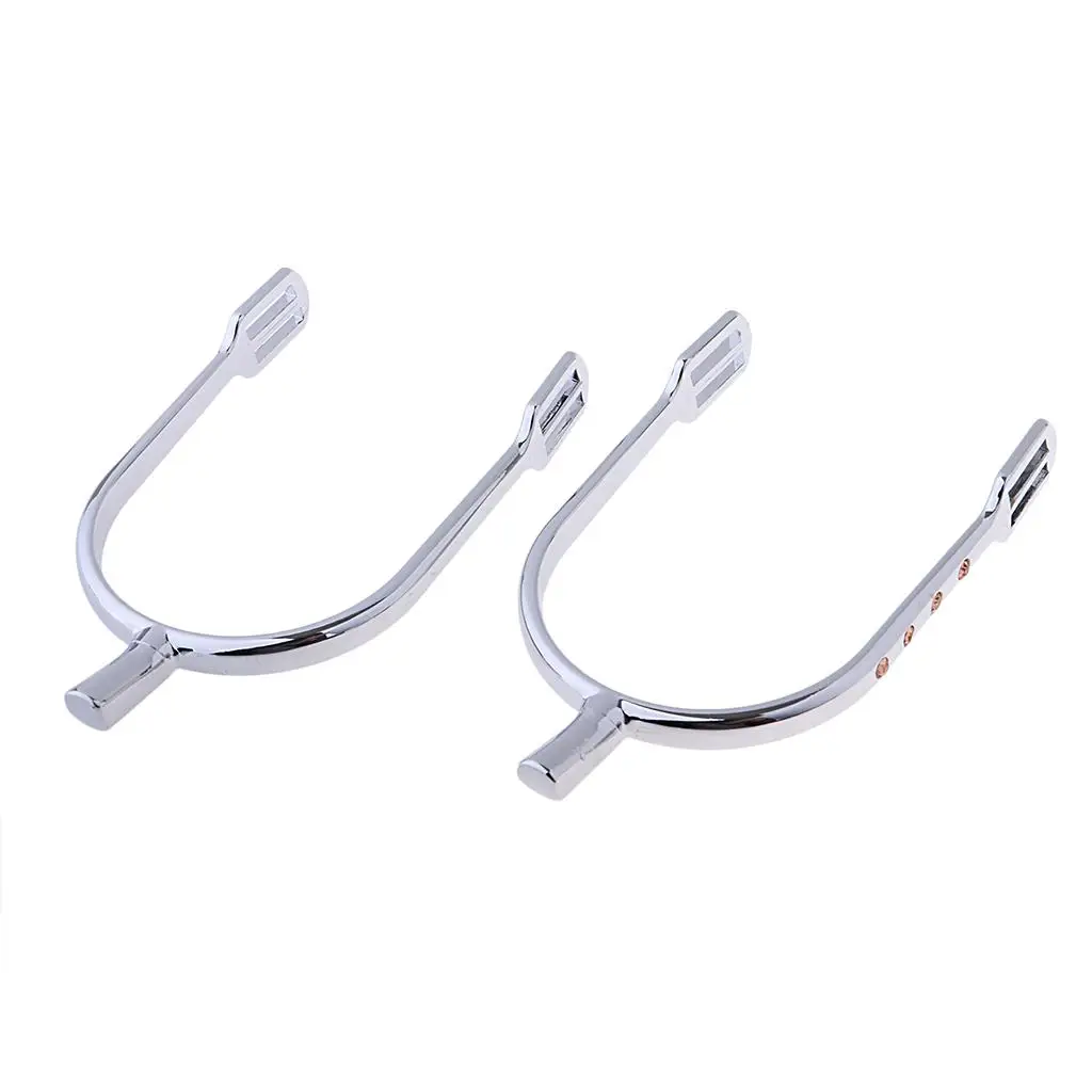 1 Pair Zinc Alloy Equestrian Spurs English Spurs Horse Riding Spurs 12*8*2cm - Gold & Silver 6