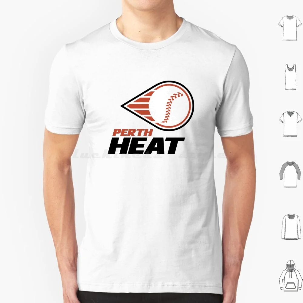 Perth Heat T Shirt Cotone Uomo Donna Fai Da Te Stampa Baseball Adelaide Giants Footy Afl Melbourne Byrd Collingwood Essendon