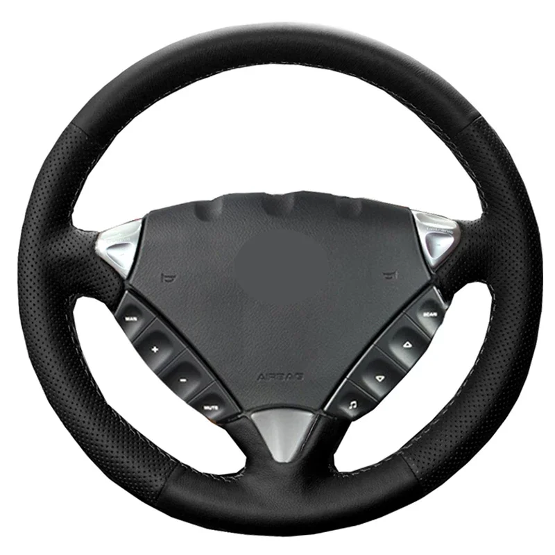 

Hand-Stitched Non-slip High-quality Black Leather Steering Wheel Cover for Porsche Cayenne 2003-2010 Car Girl Accsesories