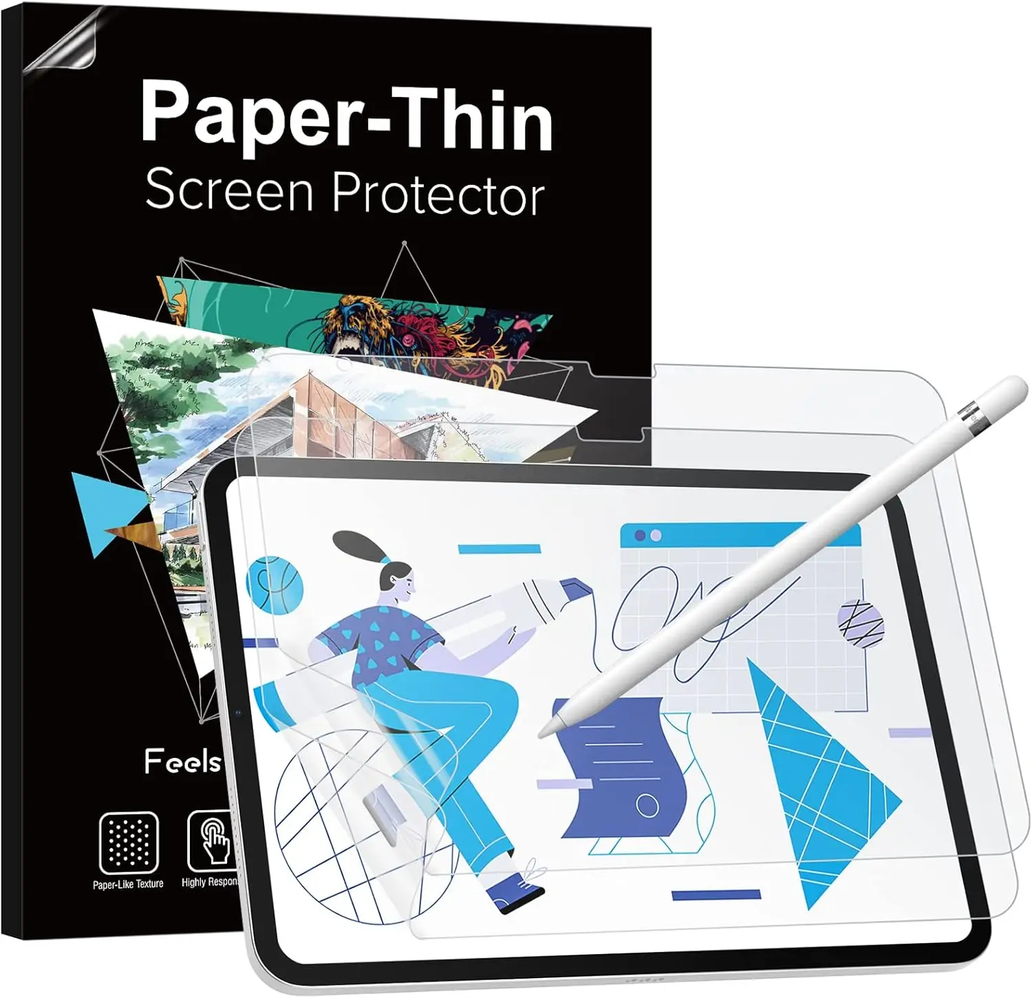 Premium Anti-Glare Anti-Scratch Screen Protector, PET Film, 2-Pack