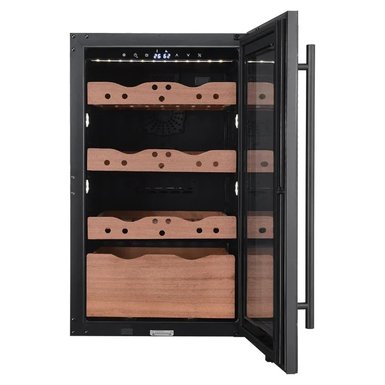 Cigar Cabinet Home Kitchen Humidor Showcase Humidity Controlled Cigar Coolers Small Electhomerefrigerator Electric Compressor