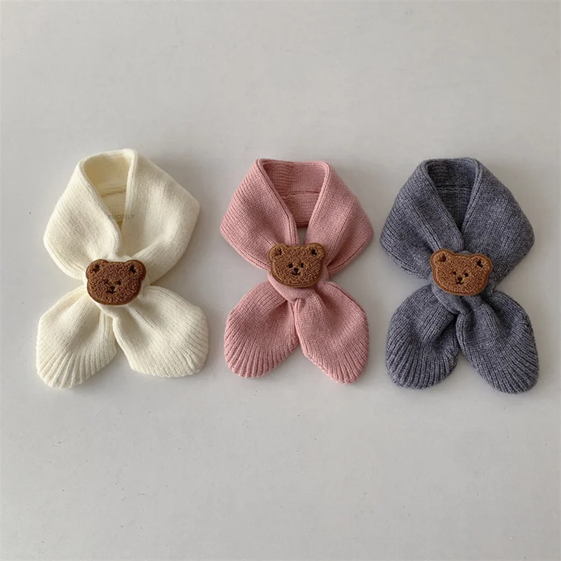 Autumn Winter Kids Scarf Soft Wool Children Knitted Newborn Bib Infant Toddler Neck Warm Fashion Baby Girl Boy