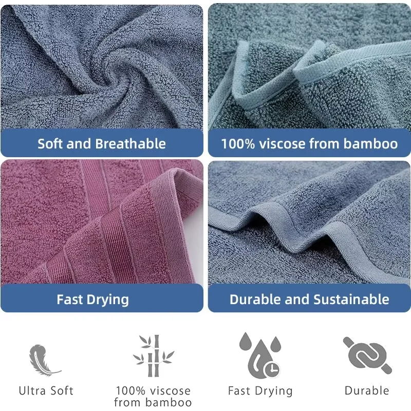 Super Soft Bamboo Washcloth & Hand Towel Set 6