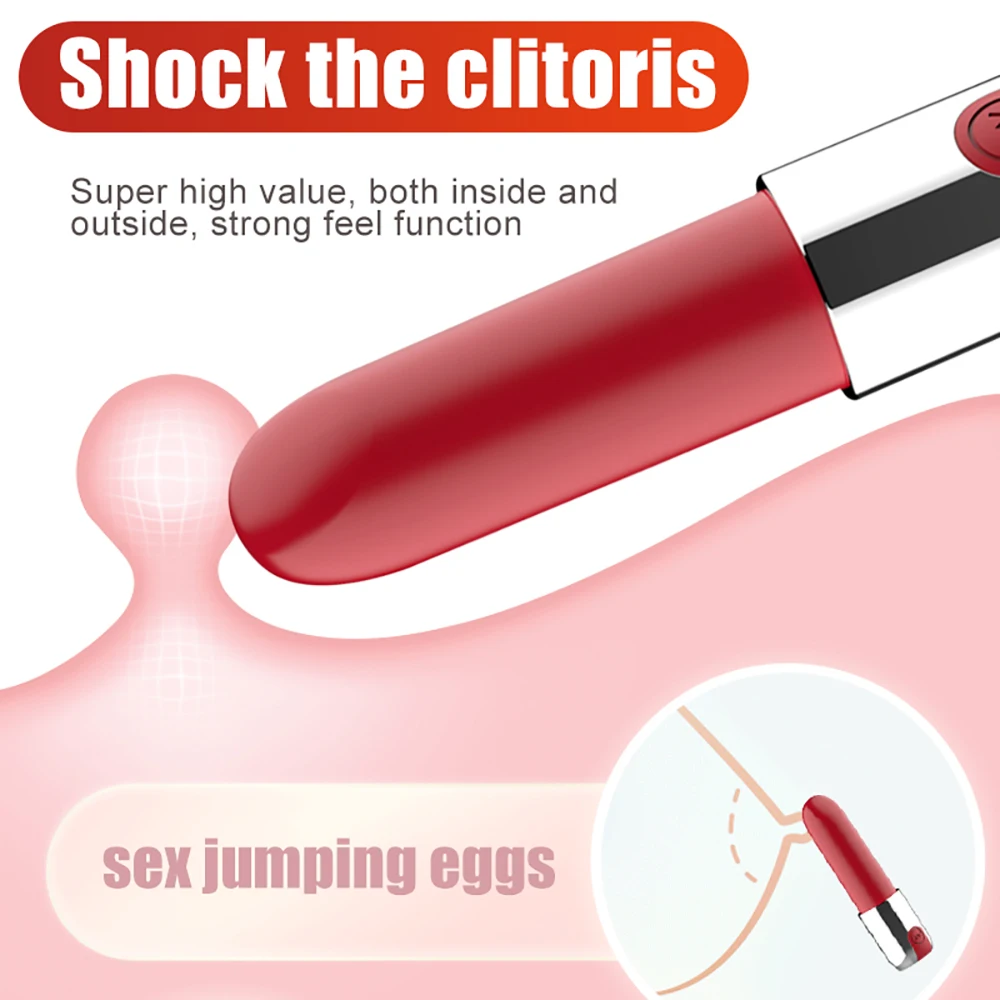 Mini Women Lipsticks Vibrator Electric Vibrating Bullet Jump Egg Waterproof Bullet Clitoris Stimulator Massage Sex Toy For Women