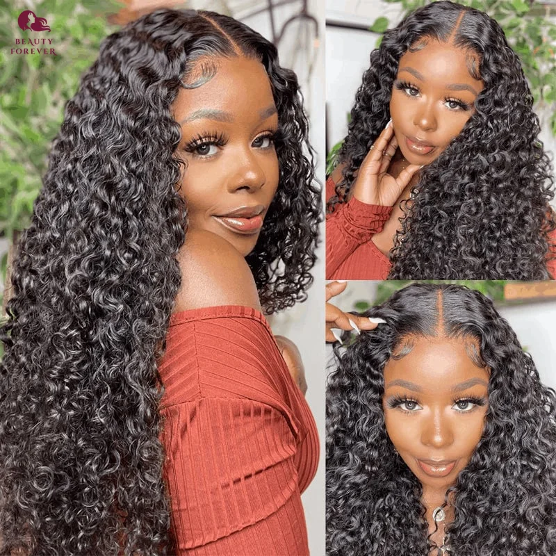 

Beauty Forever 13x4 Curly Human Hair Lace Frontal Wigs Pre Plulcked Brazilian Jerry Curly Lace Front Human Hair Wig