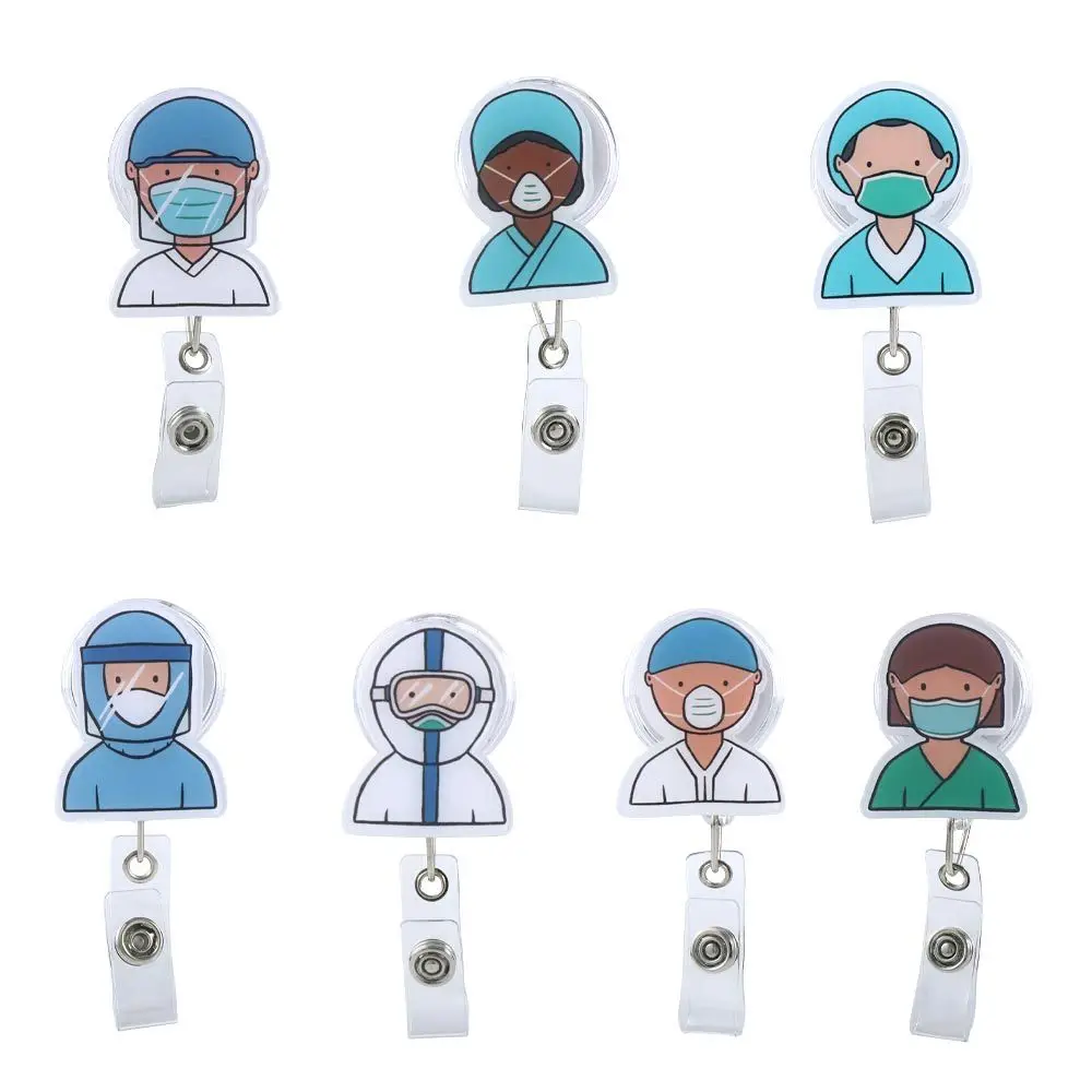 

Students Card ID Card Clips Name Card Nurse Doctor Badge Reel Nurse Badge Holder Hospital Badge Holder Retractable Badge Reel