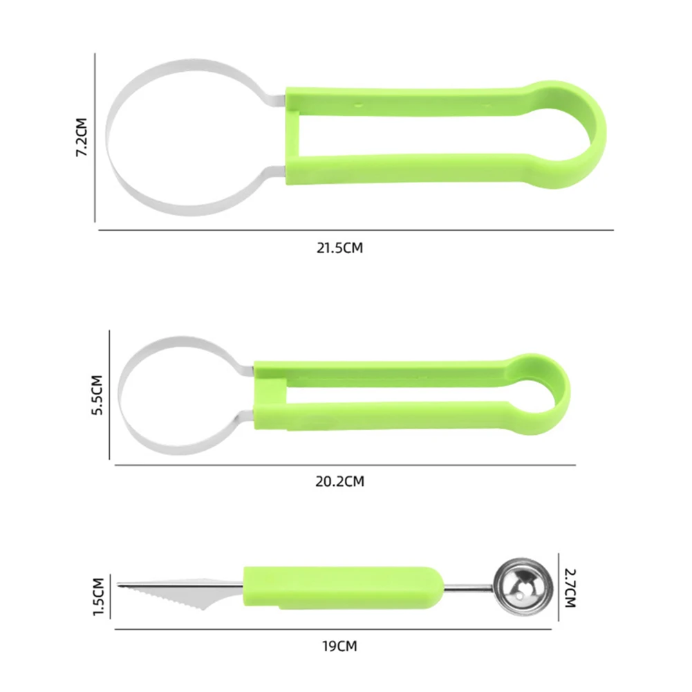 Multipurpose Fruit Baller Scooper Kit Ergonomic Non-Slip Handles Corer For Fruits Vegetables