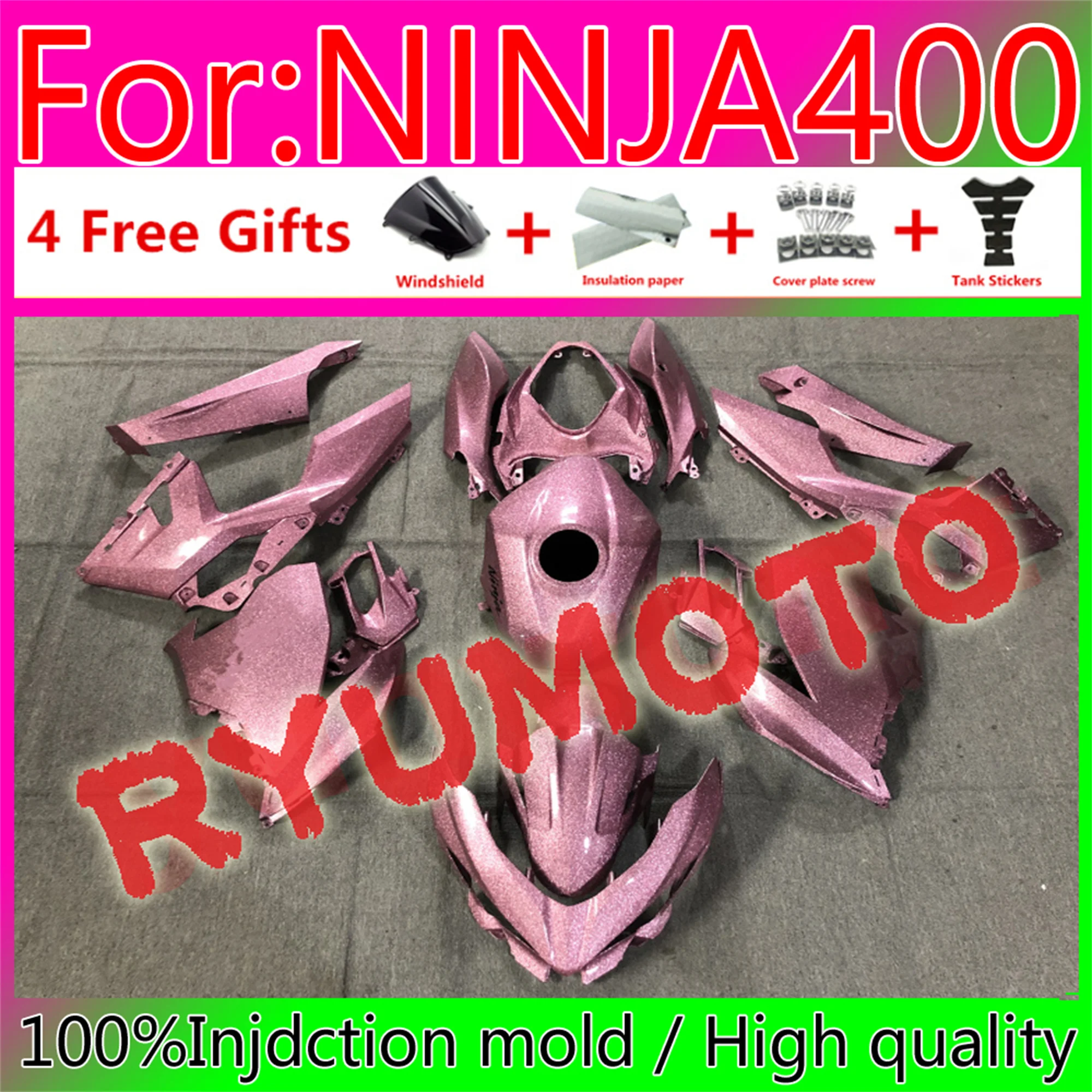 

Motorcycle Whole Injection mold Fairings Kit For Kawasaki Ninja400 Ninja 400 2018 2021 18 19 20 21 fairing