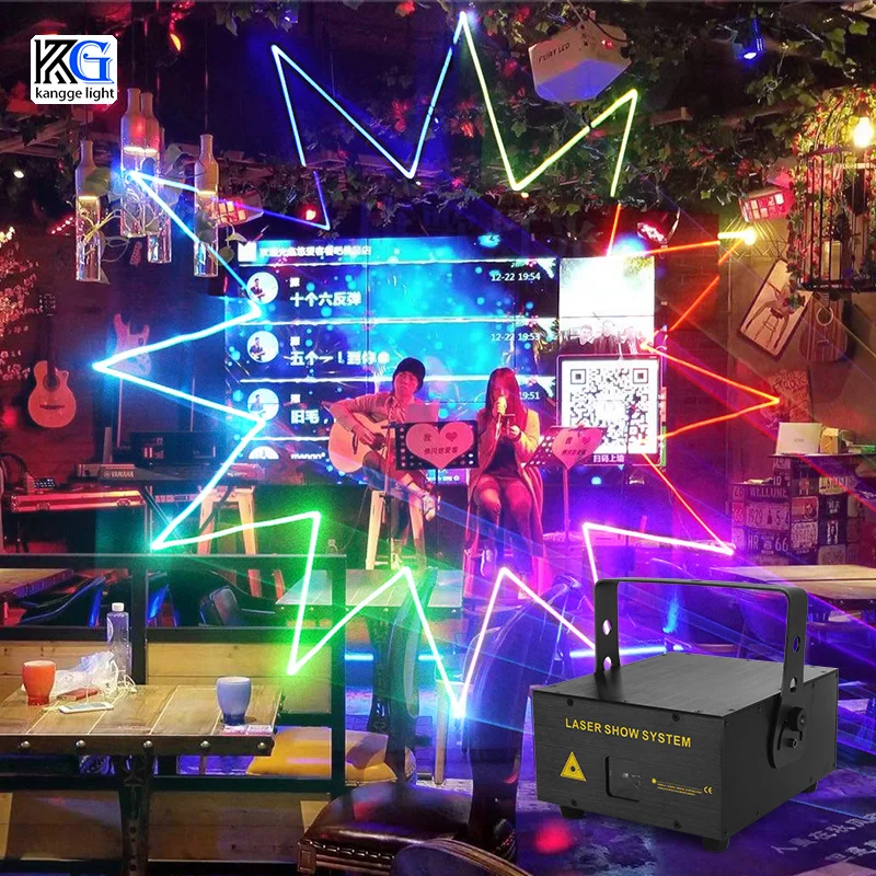 1W-3W Phone App Edit Software RGB Animation Laser DMX Scanner Projector Christmas Disco DJ Club Party Show Stage Laser Lights