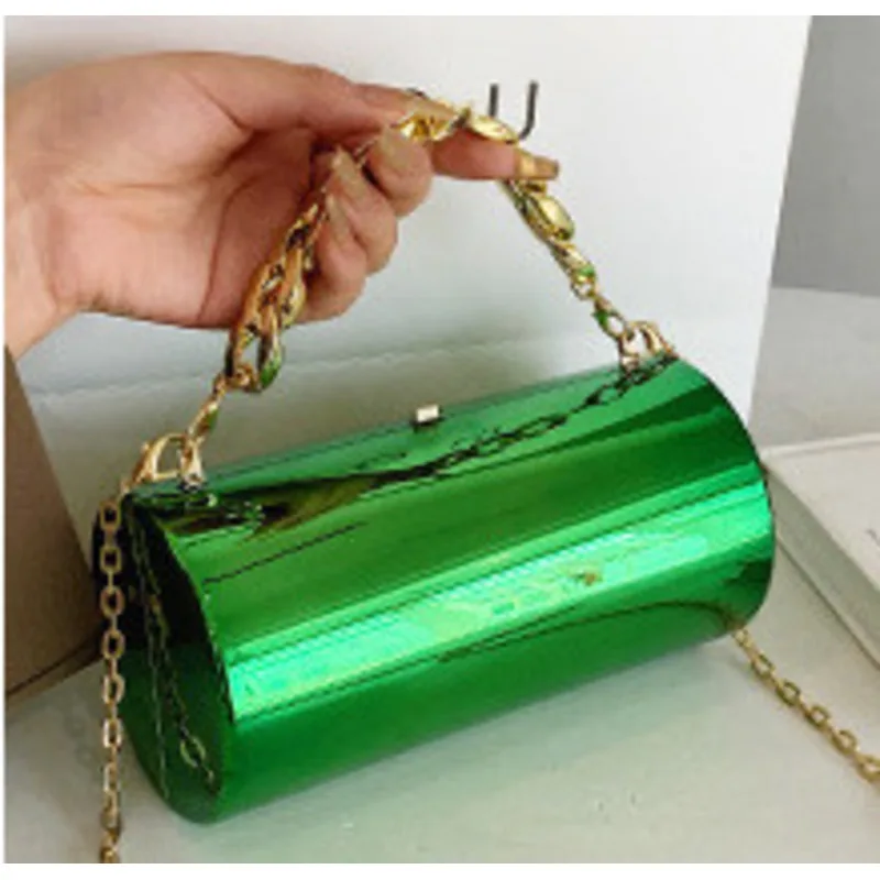 Shoulder Bag New Cylindrical Chain Crossbody Handbags For Women Casual High-Quality Versatile Luxury Multicolored Messenger Y2k