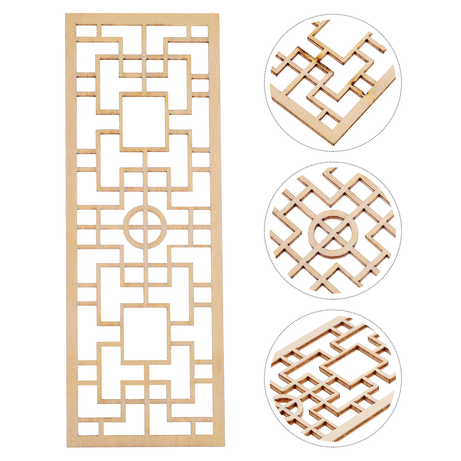 

4Pcs Retro House Screen Model Houseative Chinese Style Mini Screen Photography Prop for Kids