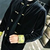 Spring and Autumn New Jackets Men's Stand Up Collar 2024 Fashion Chinese Style Tang Costume Buckle Gold Velvet All-match Coats 5