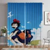 Blackout Curtains for Camera Kiki's Delivery Service Curtains Child Room Halloween Decoration Window Curtain Tulle for Bedroom 1