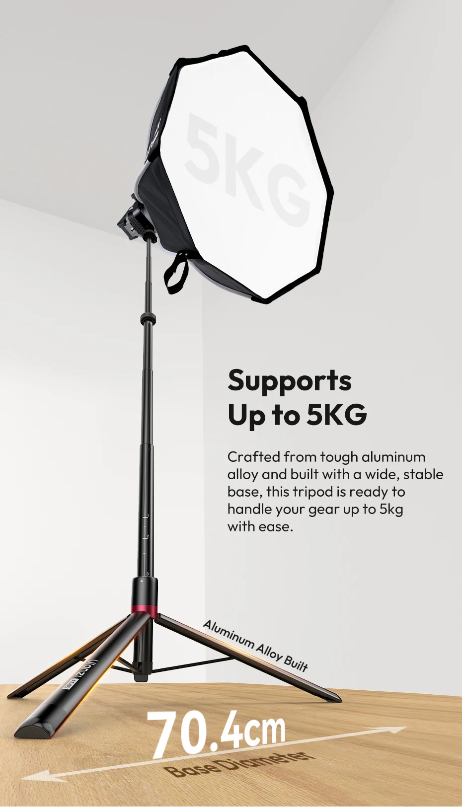 Ulanzi AT-05 2M Heavy Duty Foldable Light Stand description image 6