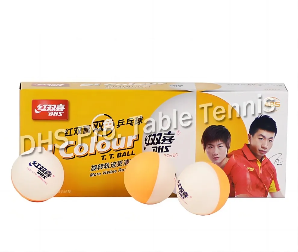 20balls Dhs Table Tennis Balls D40+ Bi Colour Seamed Abs New Material