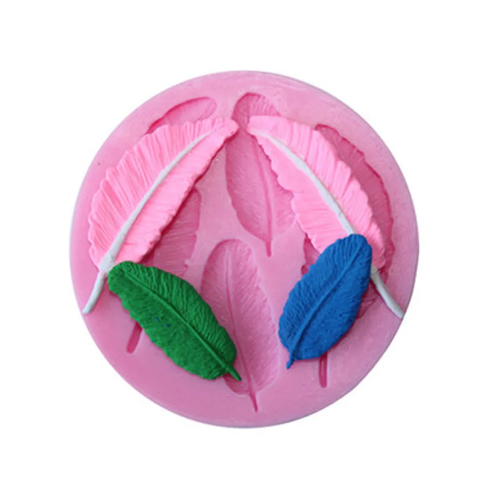 3D Feather Shape Silicone Cake Molds DIY Bakeware Chocolate Fondant Mould Pastry Mold