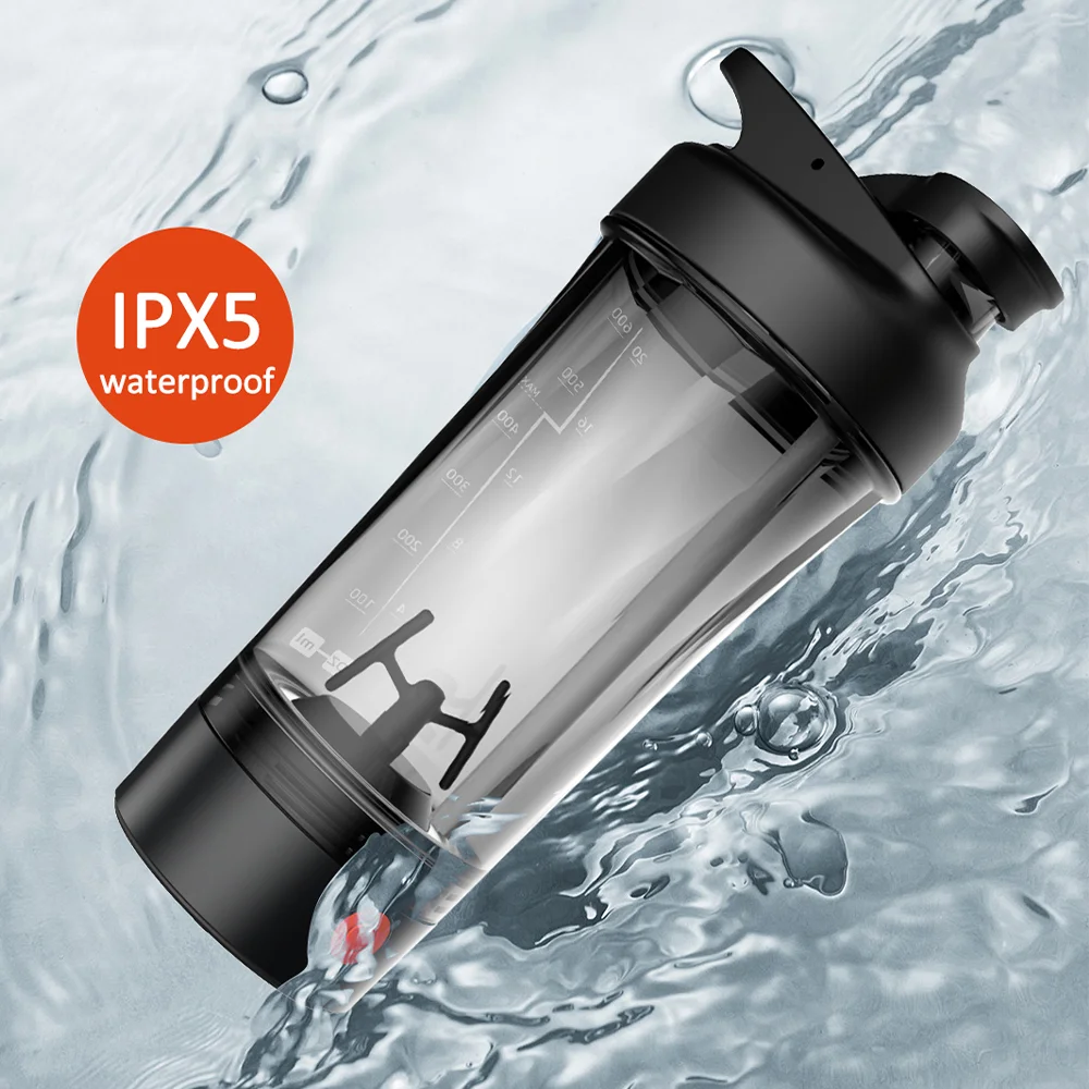 Portable Electric Shaker Bottle Protein Powder Mixing Cup Automatic Milk Coffee Blender Plastic Lazy Cup for Fitness Gym Sports