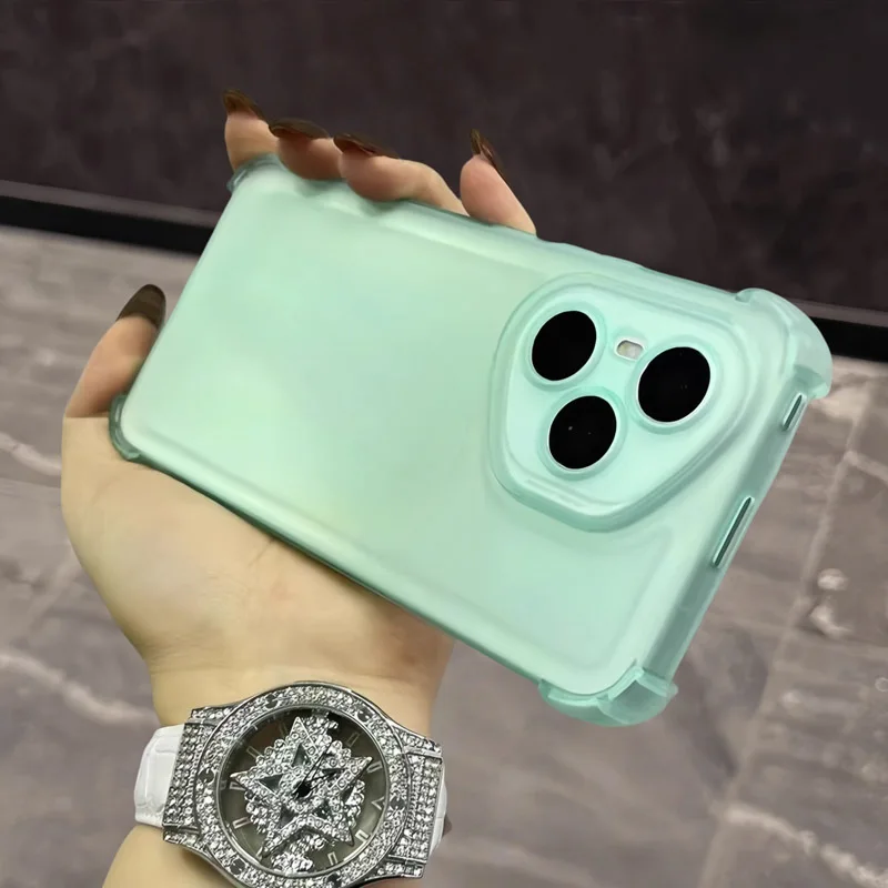 Airbag Shockproof Transparent Matte Silicone Phone Case - Soft Cover