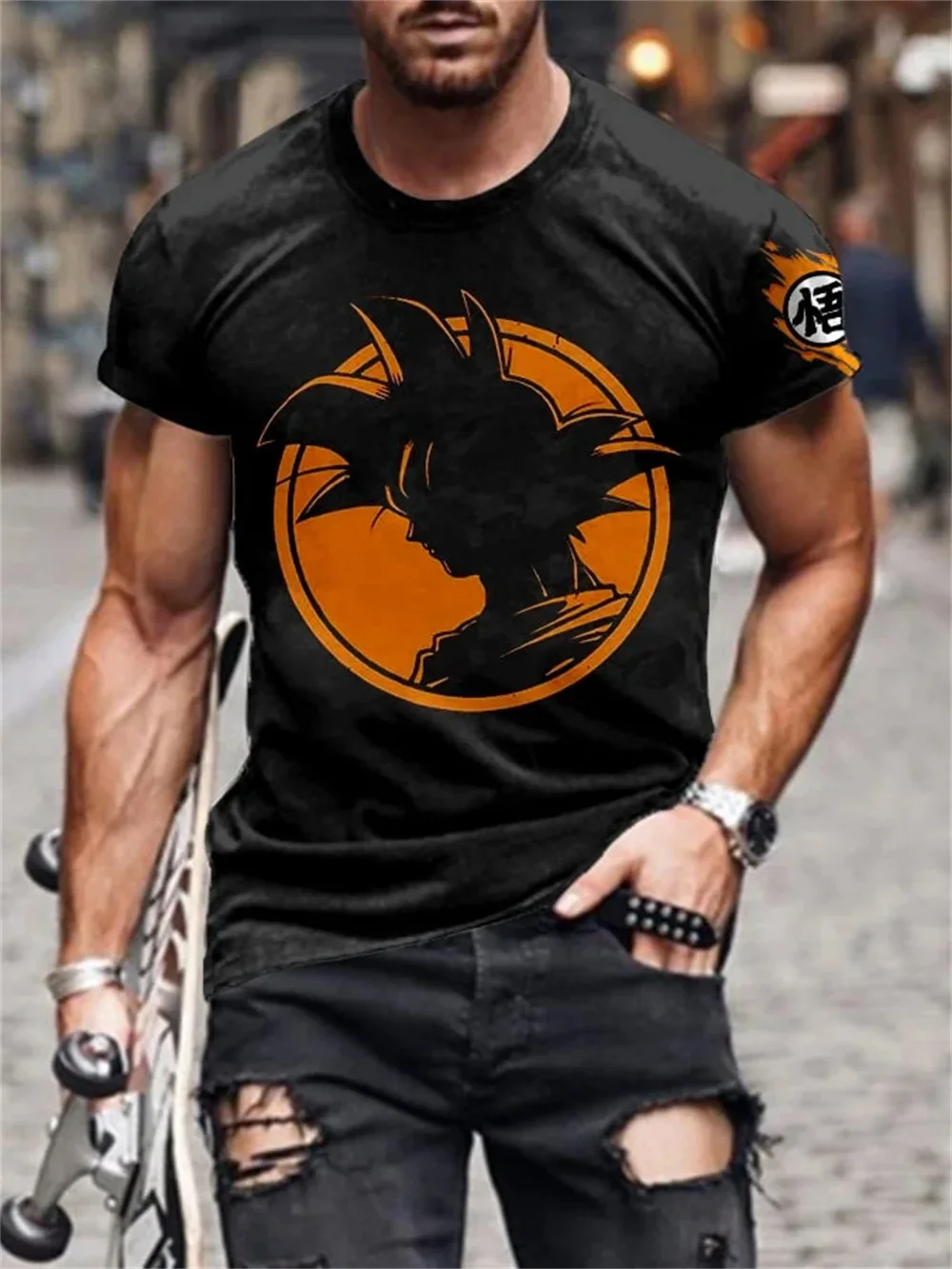 Dragon Ball z nadrukiem 3d męska koszulka zabawna koszulka z krótkim rękawem letnia koszulka na co dzień moda uliczna odzież męska męska koszulka