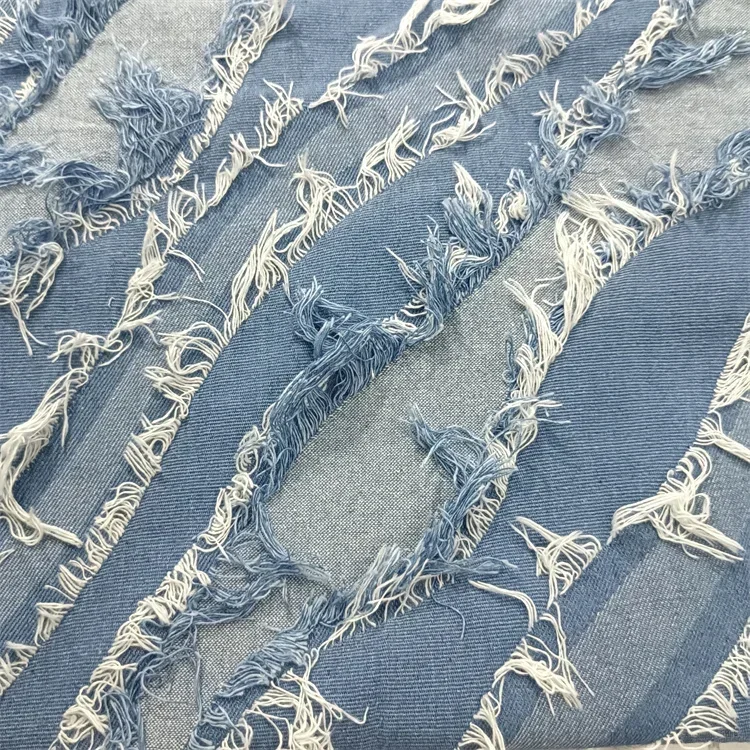 Thickened Washed Jeans Fabric By The Meter for Coats Clothes Skirts Sewing Fashion Tassel Denim Cloth Comfortable Wear-resistant - Image 6