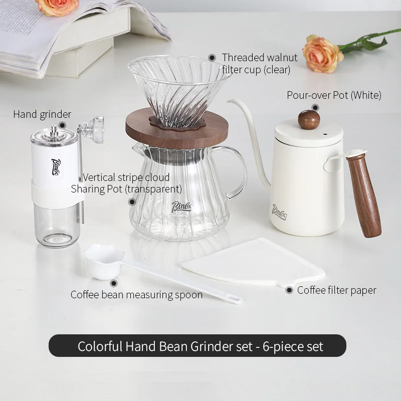 مطحنة قهوة يدوية قابلة للطي من BINCOO، مطحنة محمول...