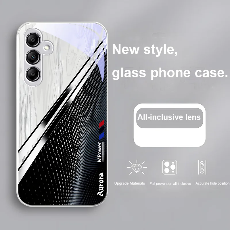 Gradient Wood Grain Green Glass Phone Case